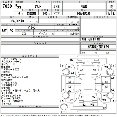 Suzuki ALTO  с аукциона в Японии