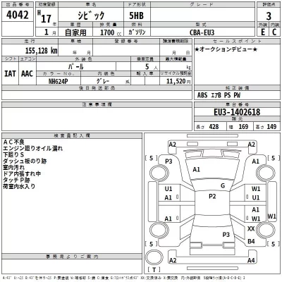 Honda CIVIC  с аукциона в Японии