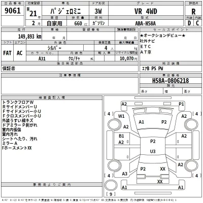 Mitsubishi PAJERO MINI  с аукциона в Японии