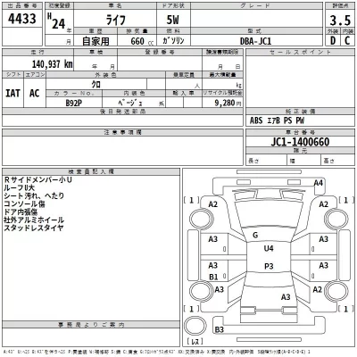Honda LIFE  с аукциона в Японии