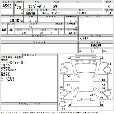 Subaru SAMBAR  с аукциона в Японии