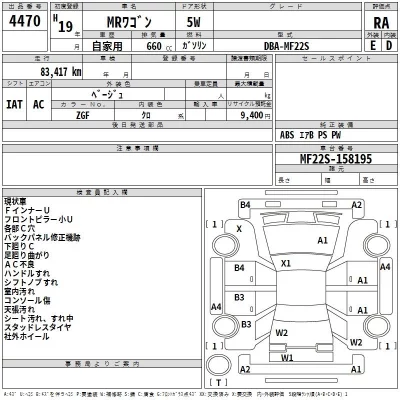 Suzuki MRWAGON  с аукциона в Японии