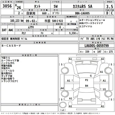 Daihatsu TANTO  с аукциона в Японии