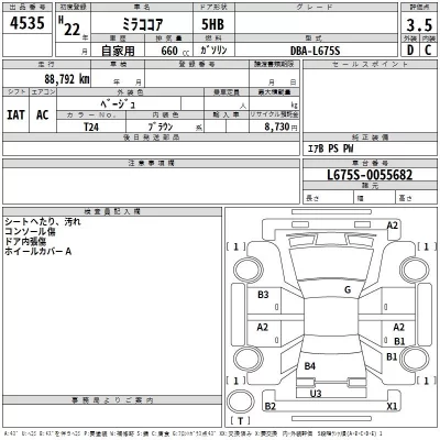 Daihatsu MIRA  с аукциона в Японии