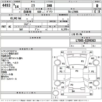 Daihatsu MIRA  с аукциона в Японии