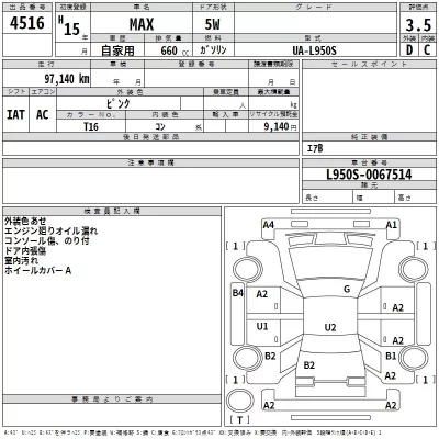 Daihatsu MAX  с аукциона в Японии