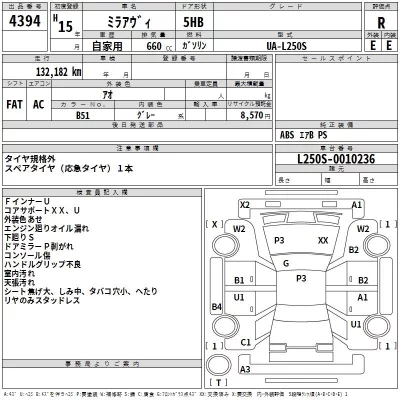Daihatsu MIRA  с аукциона в Японии