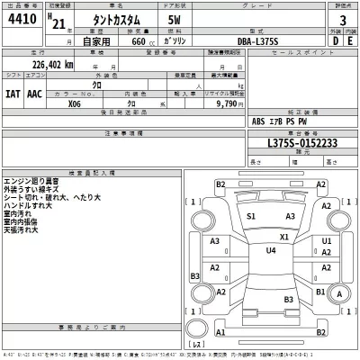 Daihatsu TANTO  с аукциона в Японии