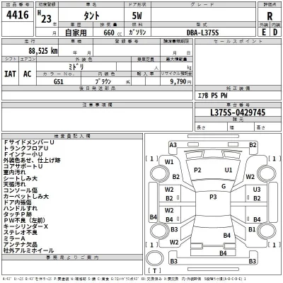Daihatsu TANTO  с аукциона в Японии