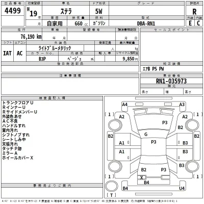 Subaru STELLA  с аукциона в Японии