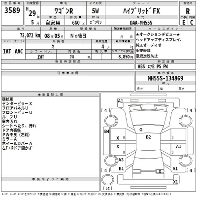 Suzuki WAGON R  с аукциона в Японии