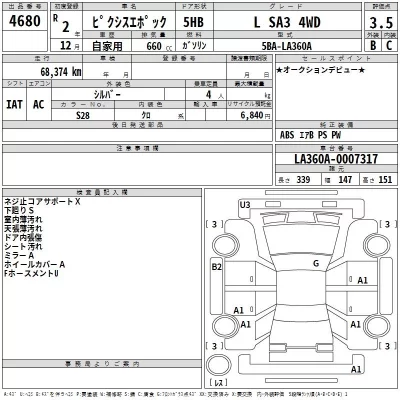 Toyota PIXIS EPOCH  с аукциона в Японии