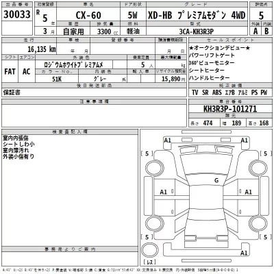 Mazda CX-60  с аукциона в Японии