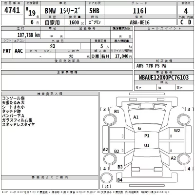 BMW 1-Series  с аукциона в Японии