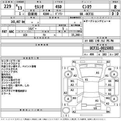 Toyota CELSIOR  с аукциона в Японии