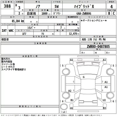 Toyota NOAH  с аукциона в Японии