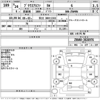 Toyota PRIUS ALPHA лот № 189 оценка 3.5  с аукциона в Японии 2