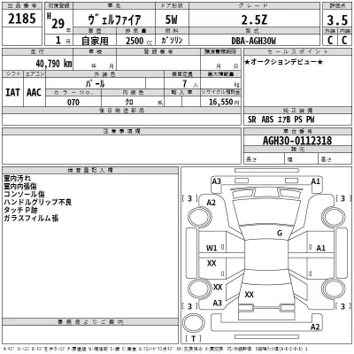 Toyota VELLFIRE  с аукциона в Японии
