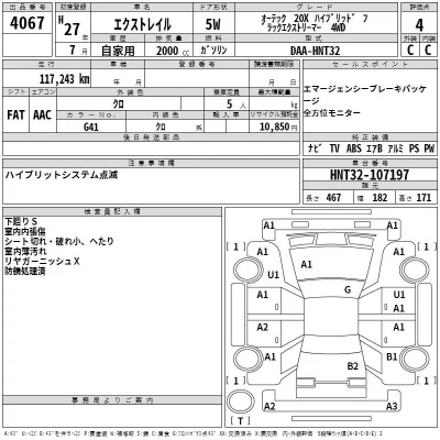 Nissan X-TRAIL  с аукциона в Японии