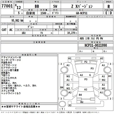 Toyota BB  с аукциона в Японии