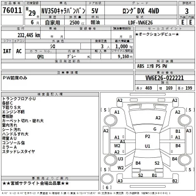 Nissan CARAVAN VAN  с аукциона в Японии