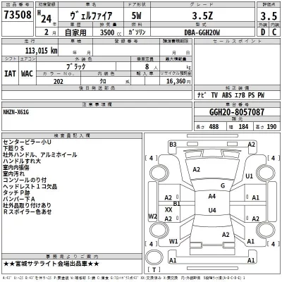 Toyota VELLFIRE  с аукциона в Японии
