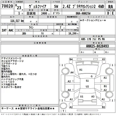 Toyota VELLFIRE  с аукциона в Японии