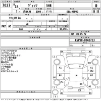 Toyota VITZ лот № 7027 оценка R  с аукциона в Японии 2