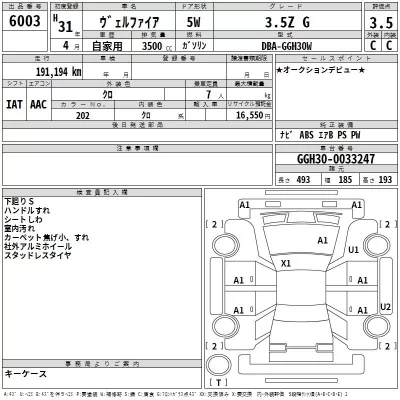 Toyota VELLFIRE  с аукциона в Японии