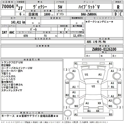 Toyota VOXY  с аукциона в Японии