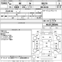 Lexus RX лот № 71002 оценка 3  с аукциона в Японии 2