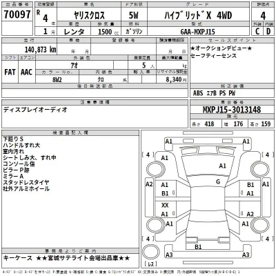 Toyota YARIS CROSS  с аукциона в Японии