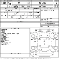 Daihatsu MIRA лот № 7083 оценка 3  с аукциона в Японии 2