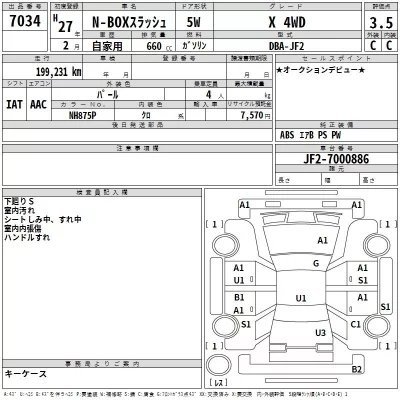 Honda N BOX SLASH  с аукциона в Японии