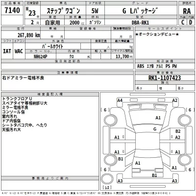 Honda STEP WAGON  с аукциона в Японии