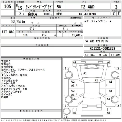 Toyota LAND CRUISER PRADO  с аукциона в Японии