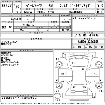 Toyota VELLFIRE  с аукциона в Японии