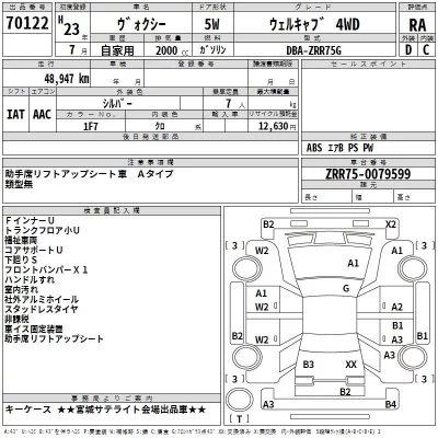 Toyota VOXY  с аукциона в Японии