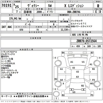 Toyota VOXY  с аукциона в Японии