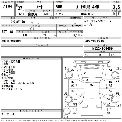 Nissan NOTE  с аукциона в Японии