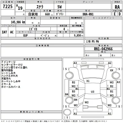 Subaru STELLA  с аукциона в Японии