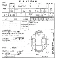 Nissan ELGRAND лот № 30008 оценка R  с аукциона в Японии 10