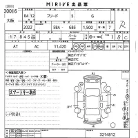 Honda FREED лот № 30016 оценка R  с аукциона в Японии 10