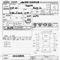 Toyota RUSH лот № 30694 оценка 3.5  с аукциона в Японии 9