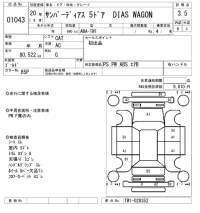 Subaru GOLF ALLTRACK лот № 1043 оценка 3.5  с аукциона в Японии 8