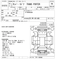 Subaru SAMBAR лот № 1075 оценка RA  с аукциона в Японии 8