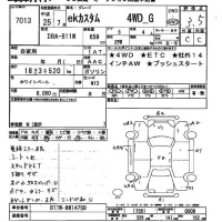 Mitsubishi EK CUSTOM лот № 7013 оценка 3.5  с аукциона в Японии 2