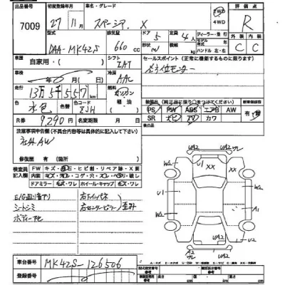 Suzuki SPACIA  с аукциона в Японии