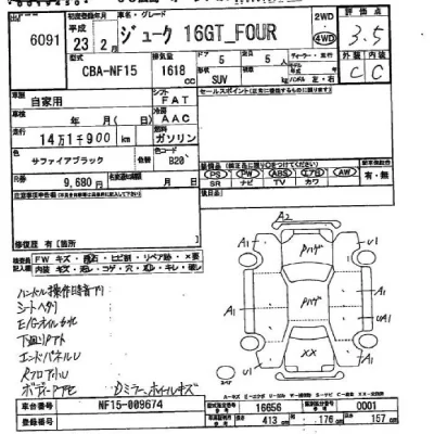Nissan JUKE  с аукциона в Японии
