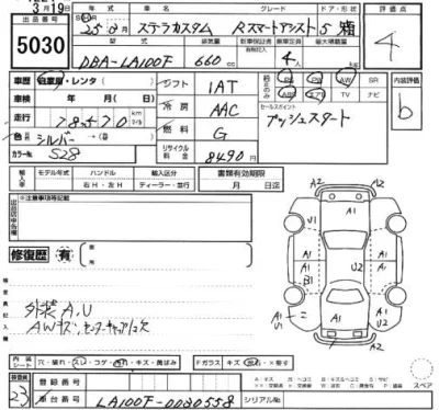 Subaru STELLA  с аукциона в Японии